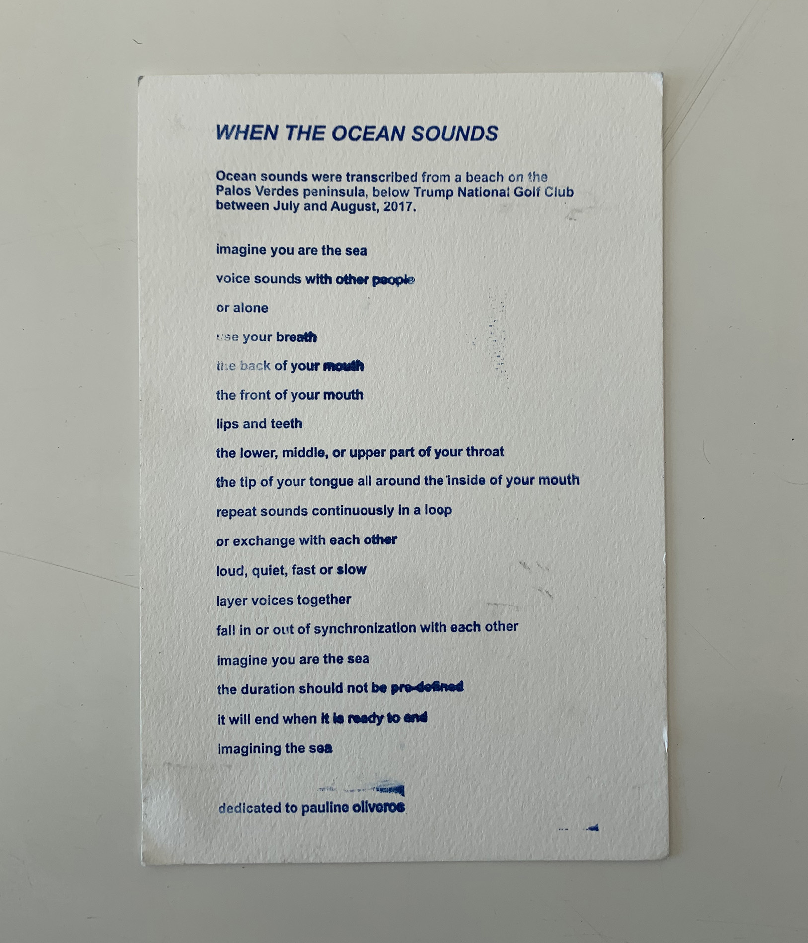 David Horvitz | When the Ocean Sounds 2022